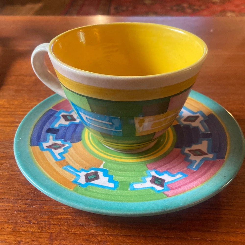 Vintage Ibarra la Paz BSC ceramic cup and saucer set